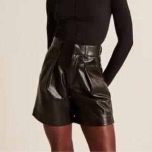 Abercrombie and fitch vegan leather shorts